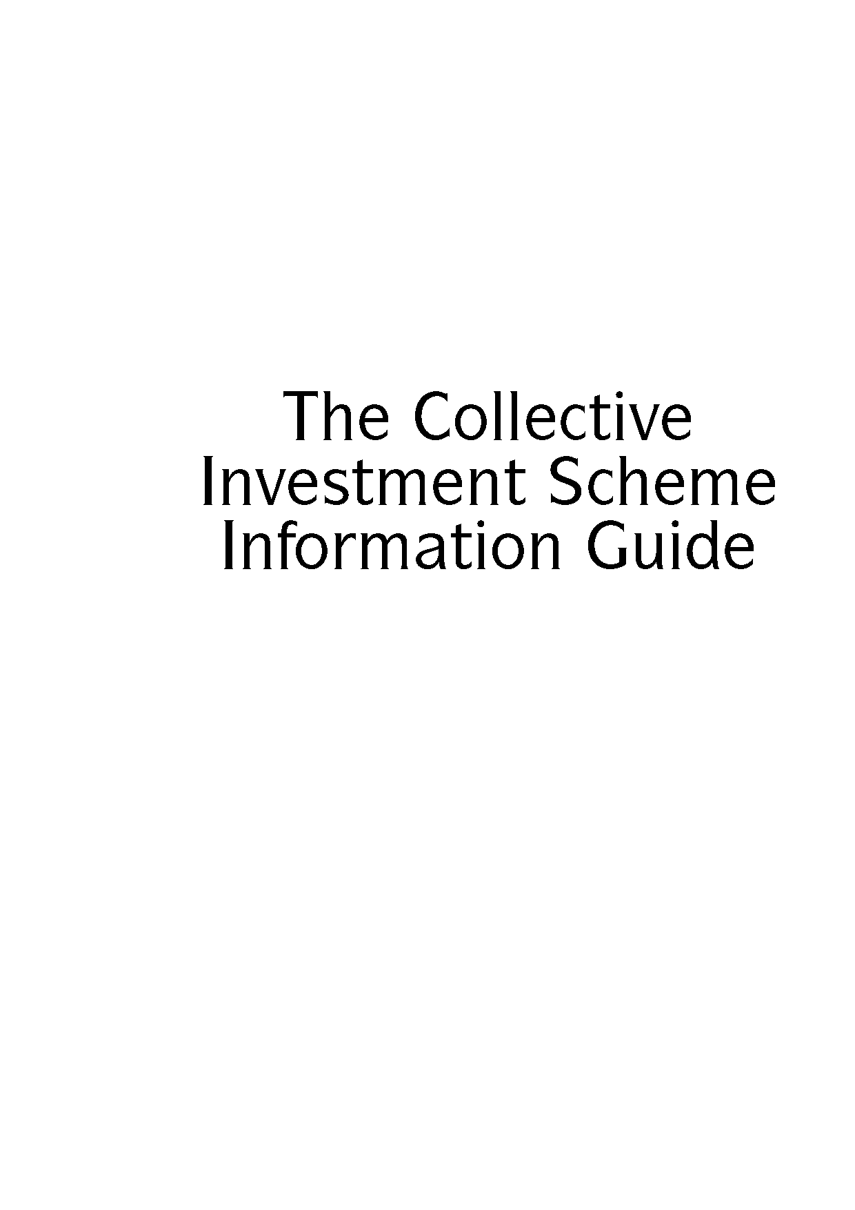 collective asset management scheme