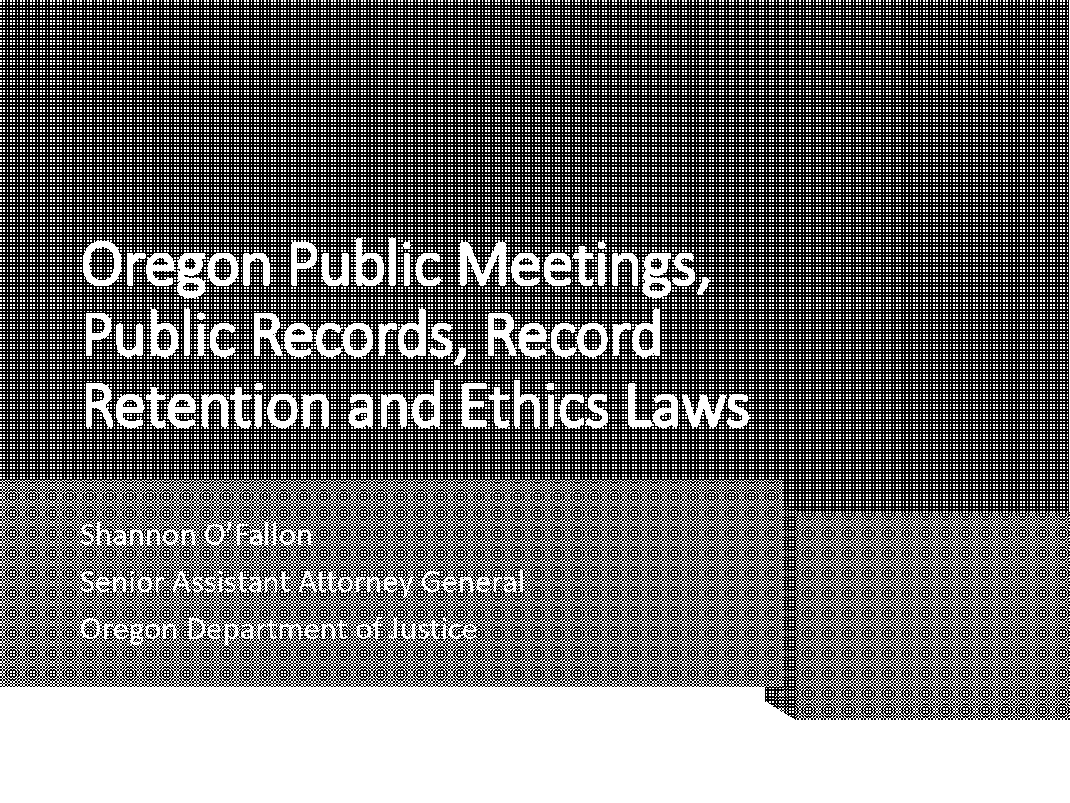 laws on sound recording meeting oregon